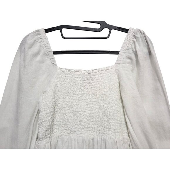 J. CREW Linen Daydream Dress Smocked Lightweight Lined Midi - Picture 12 of 17